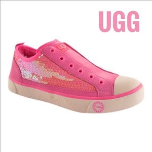 New UGG Neon Sequin Shearling Lining flatform Sneaker 6